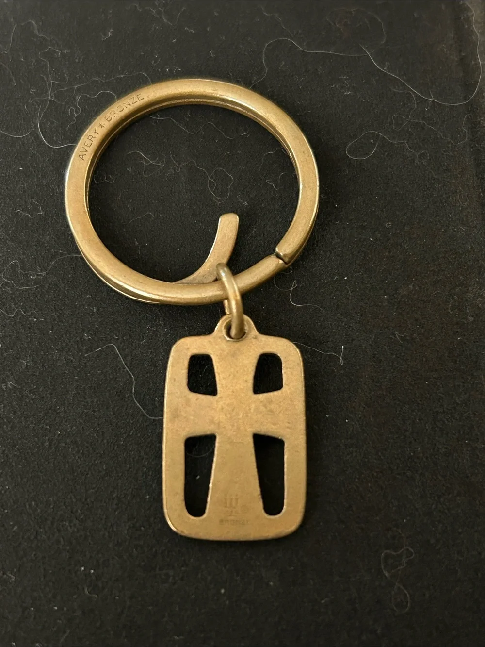 James Avery Brass Cross Keychain
